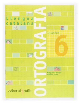 Portada del producto:  Quadern ortografia 6. Llengua catalana