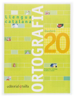 Portada del producto:  Quadern ortografia 20. Llengua catalana