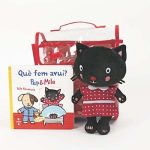 Portada del producto:  Pep i Mila. Lot Què fem avui? Llibre + nino Mila