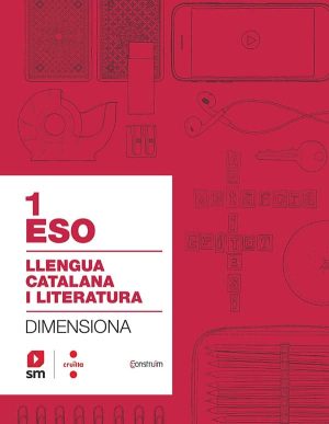 Portada del producto:  SD Alumne. Quadern Llengua catalana i literatura. 1 ESO. Dimensiona. Construïm