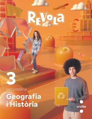 Portada del producto:  DA. Geografia i Història. 3 Secundaria. Revola. Cruilla