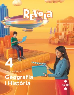 Portada del producto:  DA. Geografía i Història. 4 Secundaria. Revola