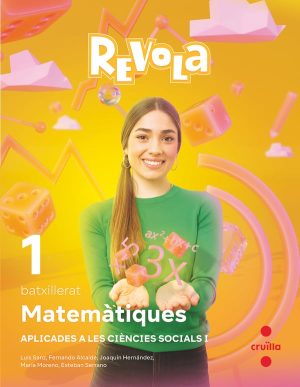 Portada del producto:  DA. Matemàtiques aplicades a les ciències socials I. 1 Batxillerat. Revola