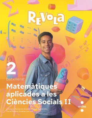 Portada del producto:  DA. Matemàtiques Aplicades a les Ciències Sociels  II. 2 Batxillerat. Revola. Cruilla