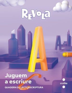 Portada del producto:  Quadern de lectoescritura. Juguem a escriture. 1 Primària. Revola