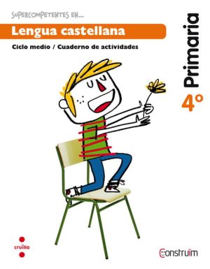 Portada del producto:  Supercompetents en… Lengua castellana. 4 Primaria. Construïm. Cuaderno