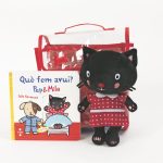 Portada del producto:  Pep i Mila. Lot Què fem avui? Llibre + nino Mila